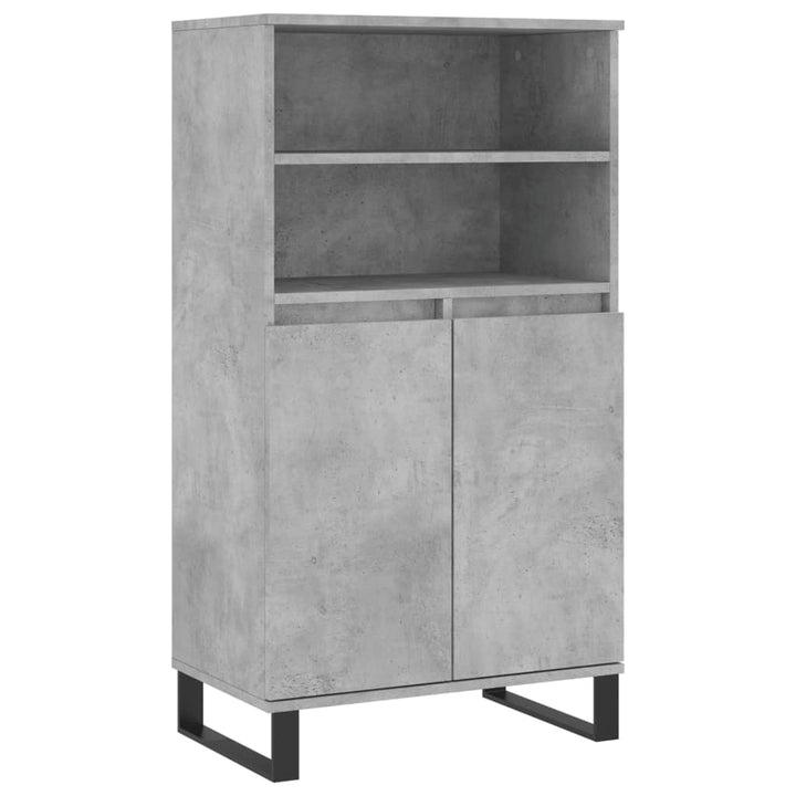 skab 60x36x110 cm konstrueret træ Betongrå