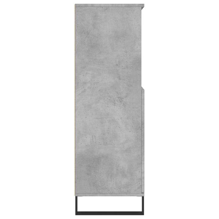 skab 60x36x110 cm konstrueret træ Betongrå