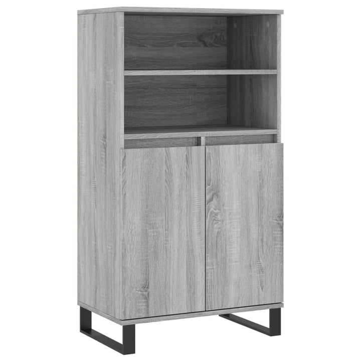 skab 60x36x110 cm konstrueret træ Grå sonoma-eg
