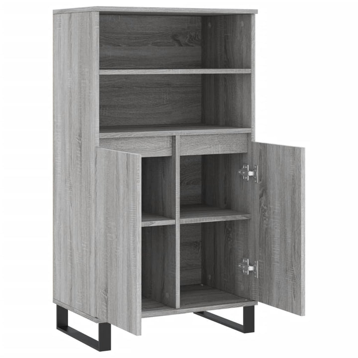 skab 60x36x110 cm konstrueret træ Grå sonoma-eg