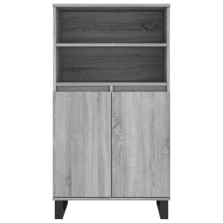 skab 60x36x110 cm konstrueret træ Grå sonoma-eg