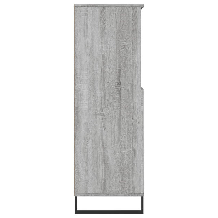 skab 60x36x110 cm konstrueret træ Grå sonoma-eg