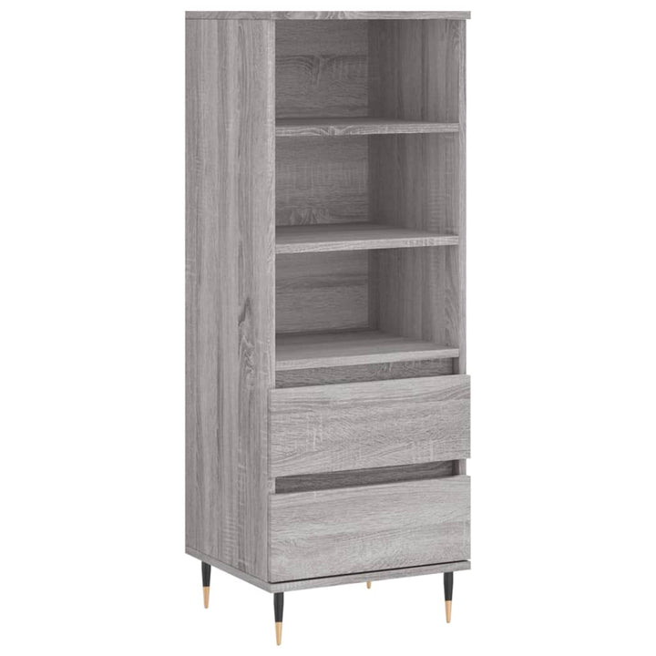 skab 40x36x110 cm konstrueret træ Grå sonoma-eg