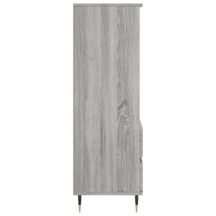 skab 40x36x110 cm konstrueret træ Grå sonoma-eg