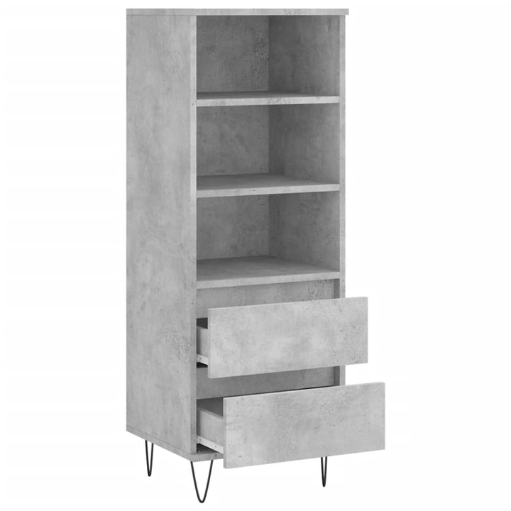 skab 40x36x110 cm konstrueret træ betongrå
