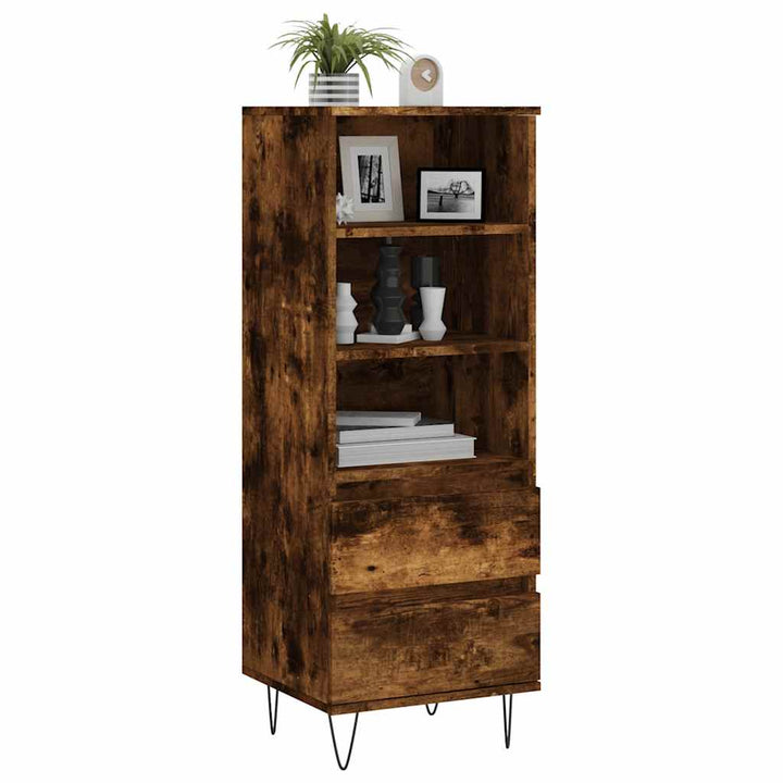 skab 40x36x110 cm konstrueret træ røget egetræ