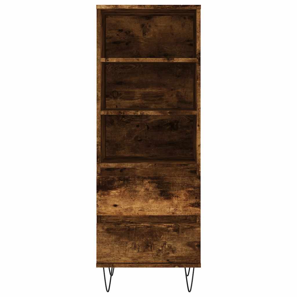 skab 40x36x110 cm konstrueret træ røget egetræ
