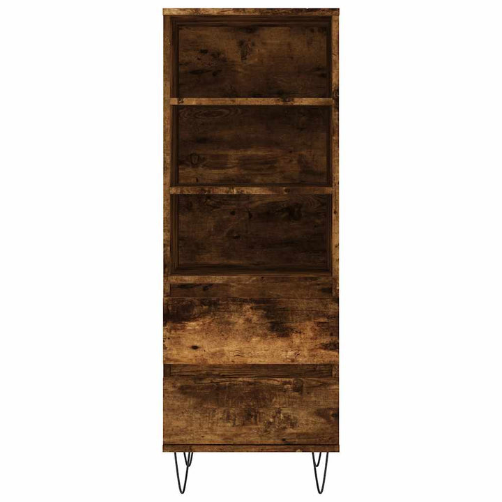 skab 40x36x110 cm konstrueret træ røget egetræ