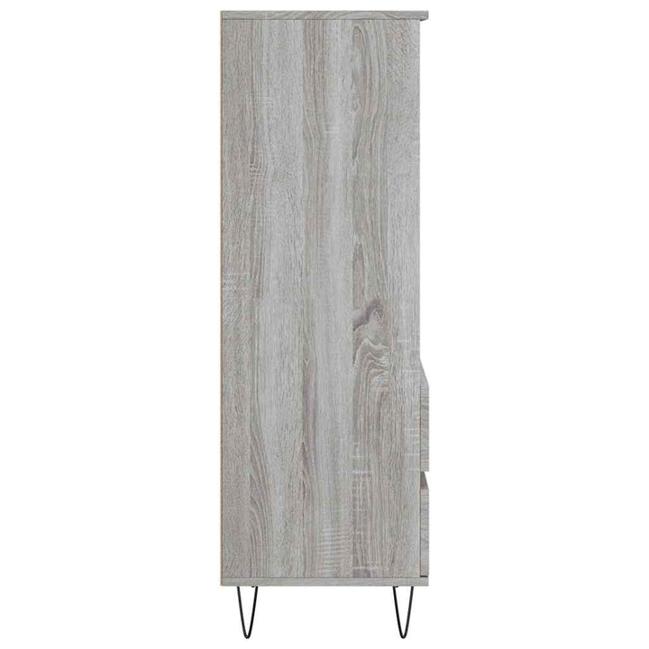 skab 40x36x110 cm konstrueret træ Grå sonoma-eg