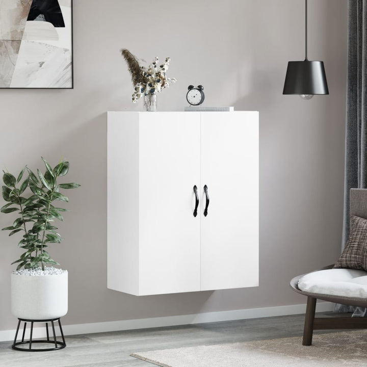 vægskab 69,5x34x90 cm konstrueret træ hvid