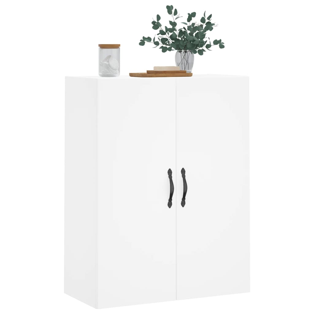 vægskab 69,5x34x90 cm konstrueret træ hvid