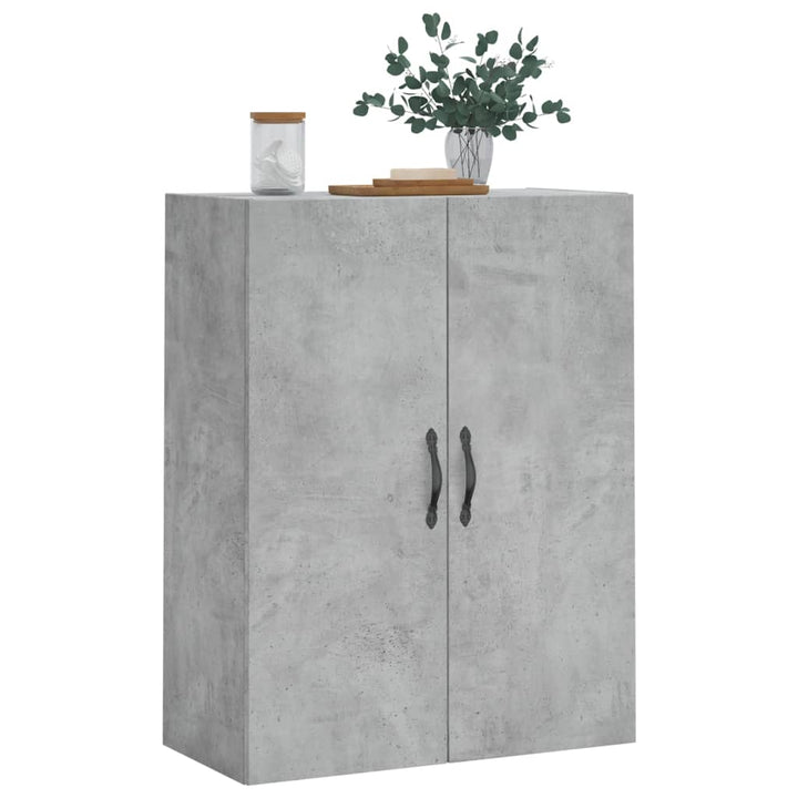 vægskab 69,5x34x90 cm konstrueret træ betongrå