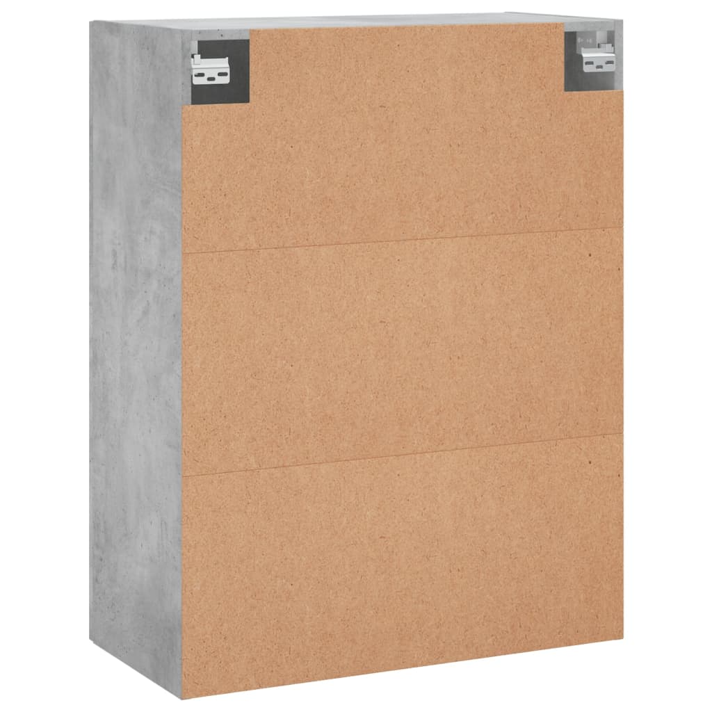 vægskab 69,5x34x90 cm konstrueret træ betongrå