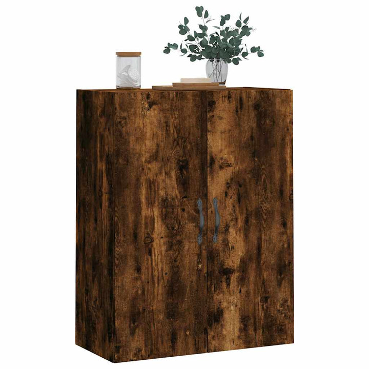 vægskab 69,5x34x90 cm konstrueret træ røget sonoma-eg