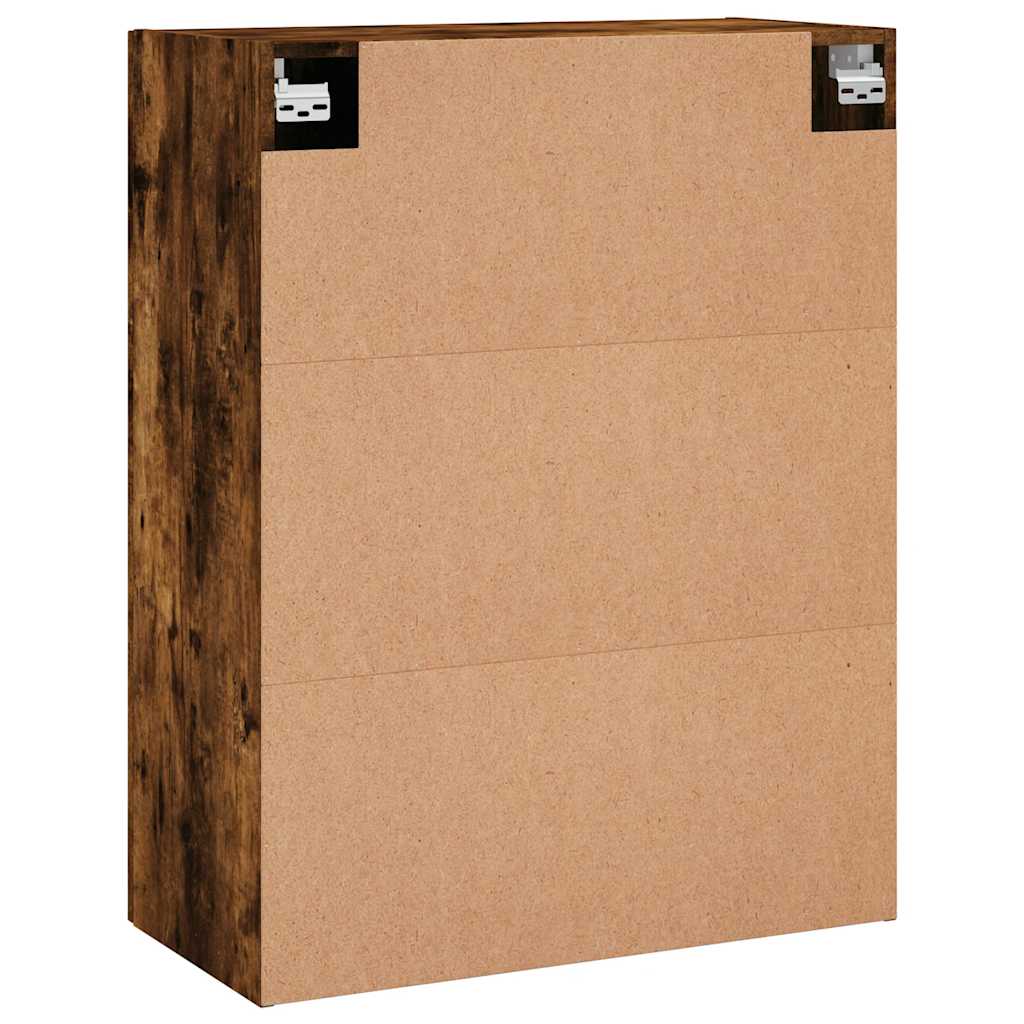 vægskab 69,5x34x90 cm konstrueret træ røget sonoma-eg