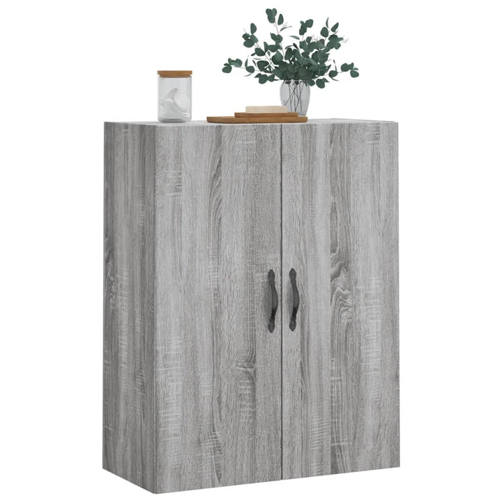 vægskab 69,5x34x90 cm konstrueret træ grå sonoma-eg
