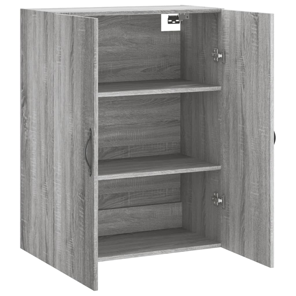 vægskab 69,5x34x90 cm konstrueret træ grå sonoma-eg