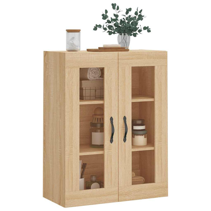 vægskab 69,5x34x90 cm konstrueret træ sonoma-eg