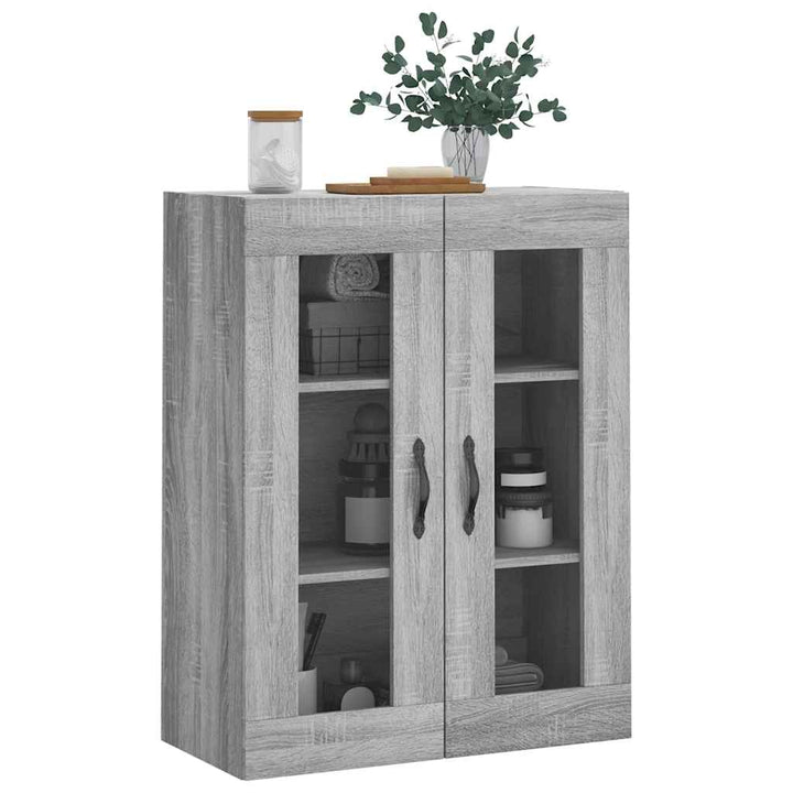 vægskab 69,5x34x90 cm konstrueret træ grå sonoma-eg