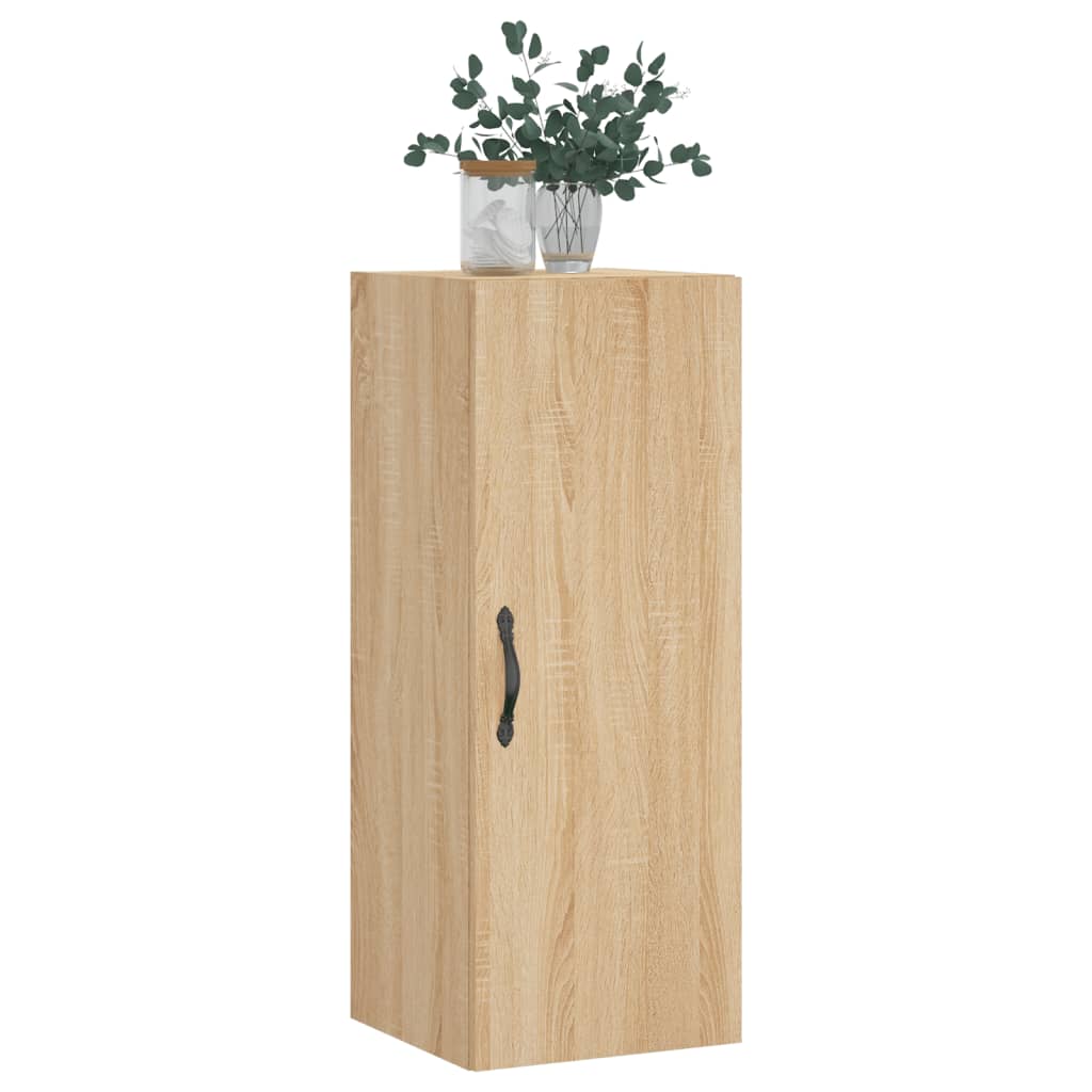 vægskab 34,5x34x90 cm konstrueret træ sonoma-eg
