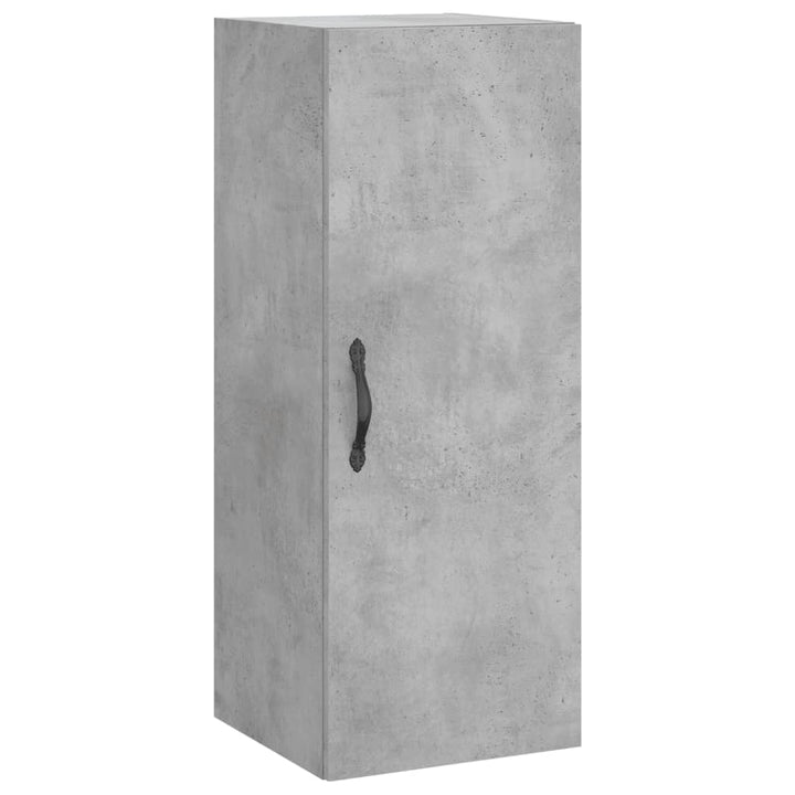 vægskab 34,5x34x90 cm konstrueret træ betongrå