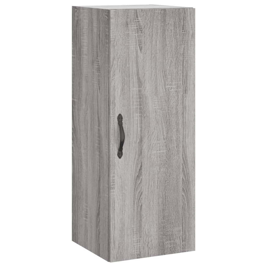 vægskab 34,5x34x90 cm konstrueret træ grå sonoma-eg