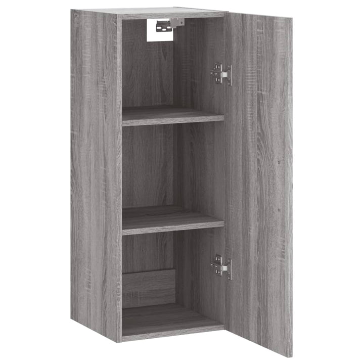 vægskab 34,5x34x90 cm konstrueret træ grå sonoma-eg