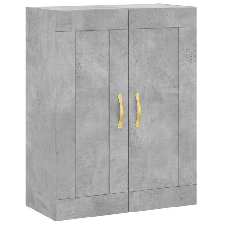 vægskab 69,5x34x90 cm konstrueret træ betongrå