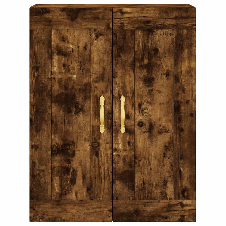 vægskab 69,5x34x90 cm konstrueret træ røget sonoma-eg