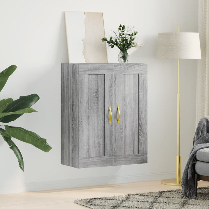 vægskab 69,5x34x90 cm konstrueret træ grå sonoma-eg