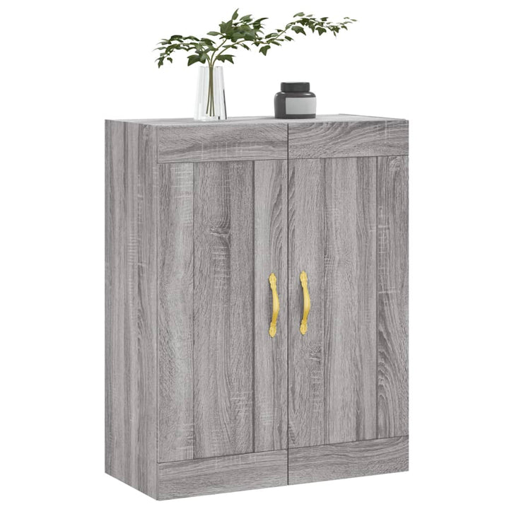 vægskab 69,5x34x90 cm konstrueret træ grå sonoma-eg
