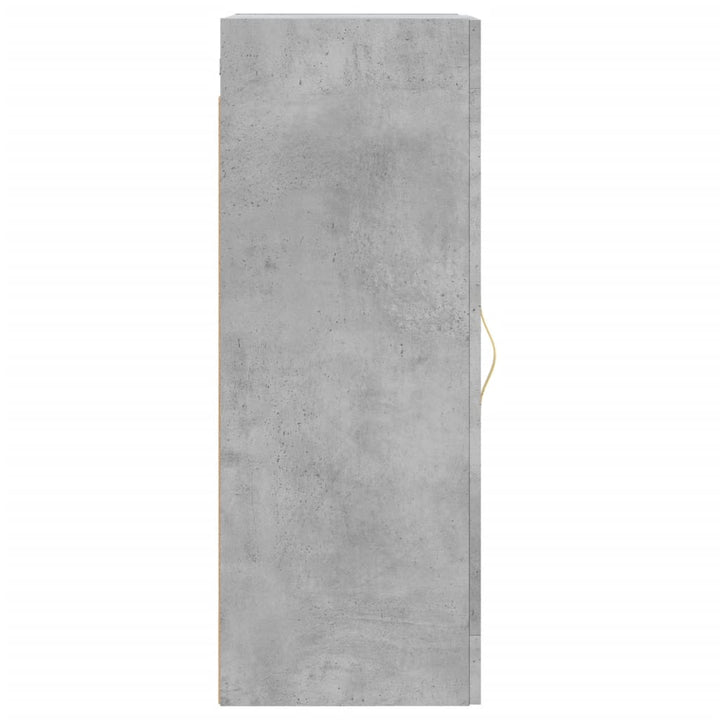 vægskab 34,5x34x90 cm konstrueret træ betongrå