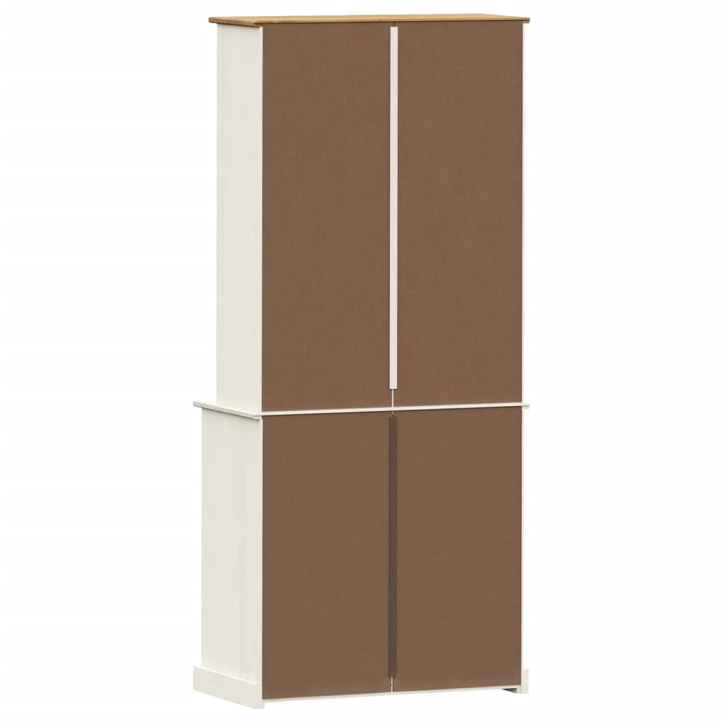 skænk VIGO 80x40x176 cm massivt fyrretræ hvid