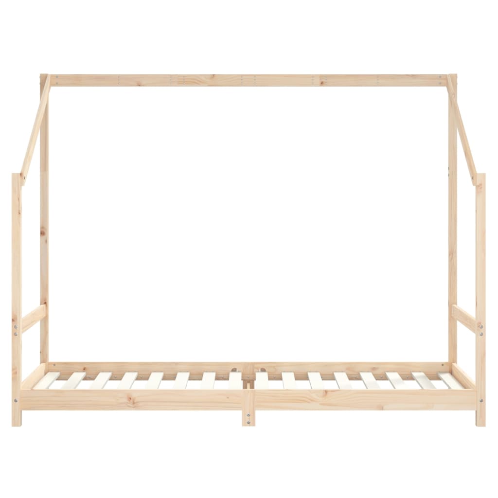 sengeramme til juniorseng 90x200 cm massivt fyrretræ