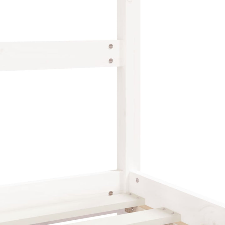 sengeramme til juniorseng 80x160 cm massivt fyrretræ hvid