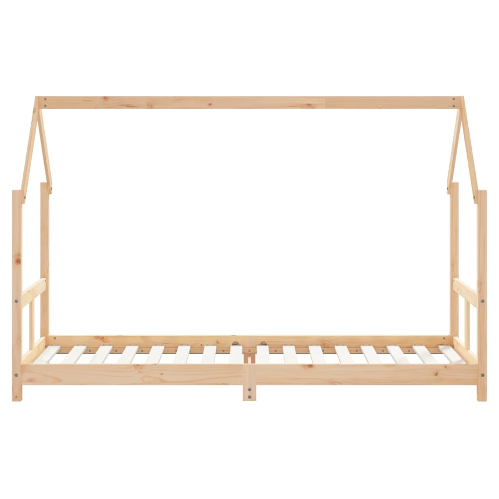 sengeramme til juniorseng 80x200 cm massivt fyrretræ