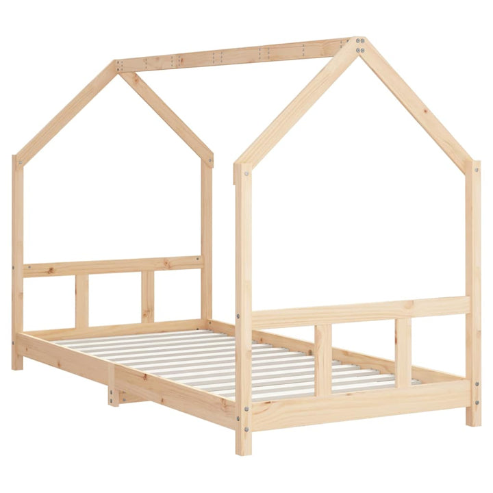 sengeramme til juniorseng 90x200 cm massivt fyrretræ