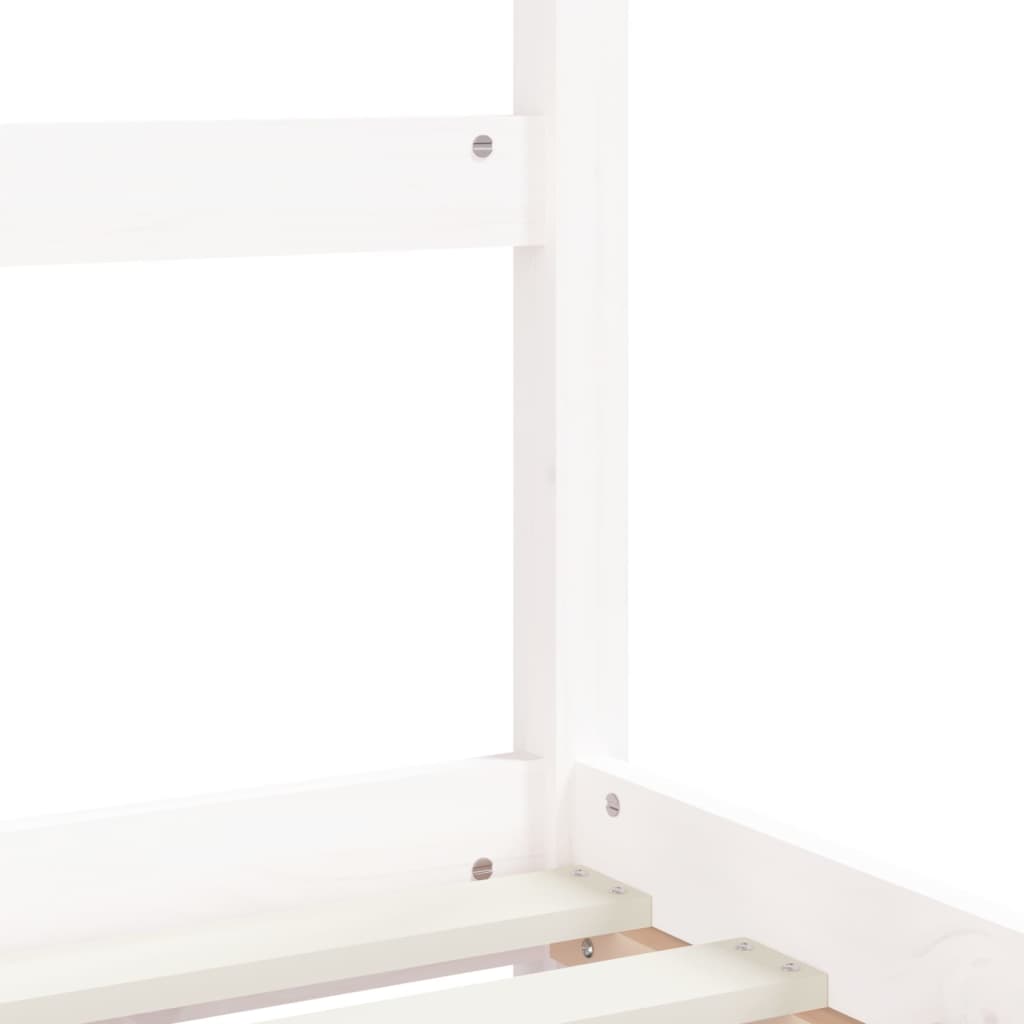 sengeramme til juniorseng 90x200 cm massivt fyrretræ hvid
