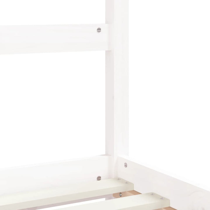 sengeramme til juniorseng 90x190 cm massivt fyrretræ hvid