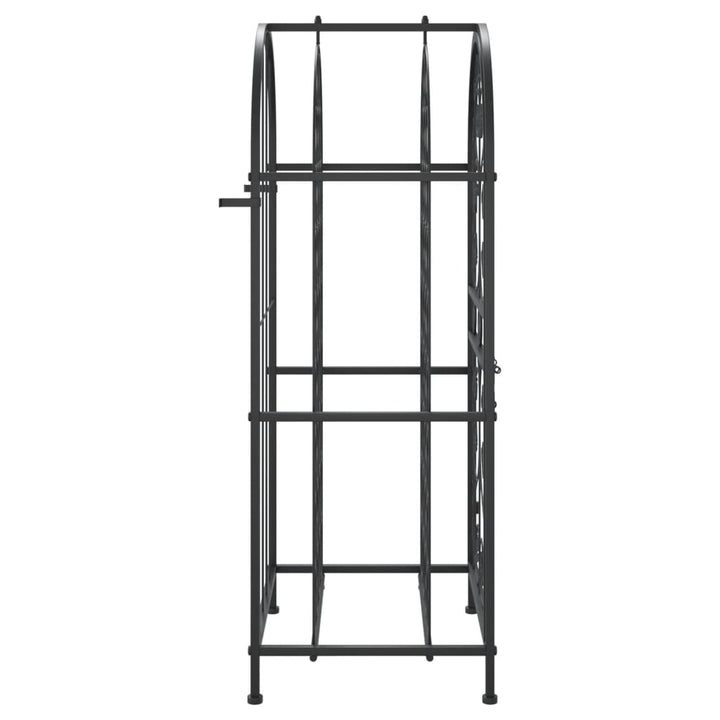 vinreol til 33 flasker 45x36x100 cm smedejern sort