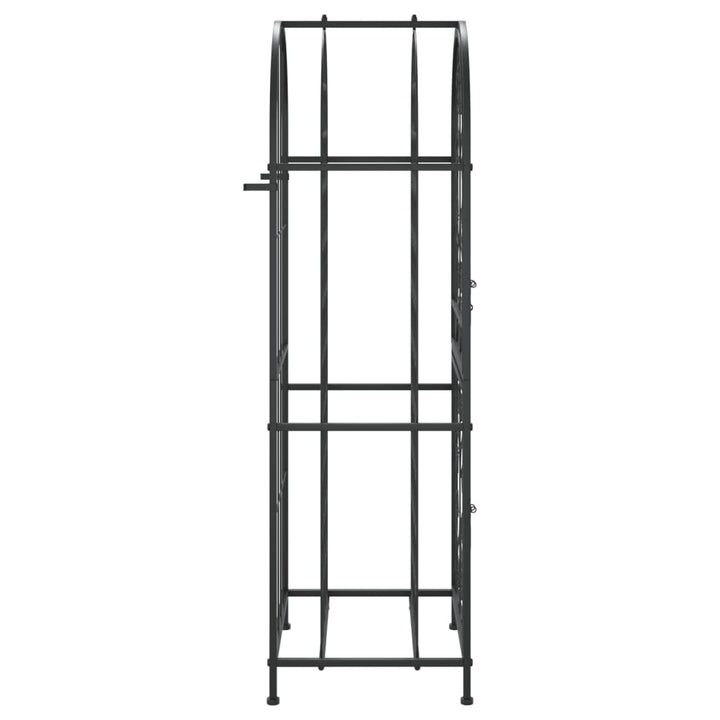 vinreol til 41 flasker 45x36x120 cm smedejern sort