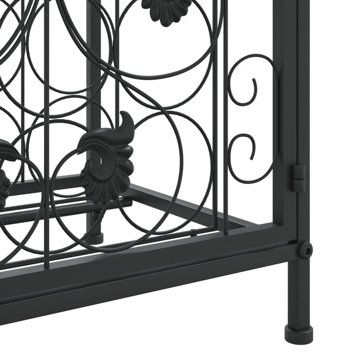 vinreol til 41 flasker 45x36x120 cm smedejern sort