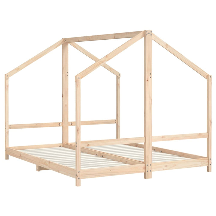 sengeramme til juniorseng 2x(80x200) cm massivt fyrretræ