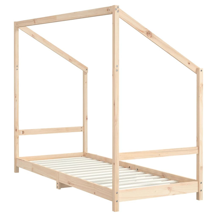 sengeramme til juniorseng 2x(80x200) cm massivt fyrretræ
