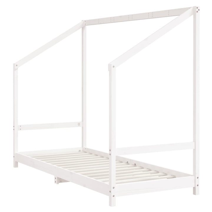 sengeramme til juniorseng 2x(80x200) cm massivt fyrretræ hvid