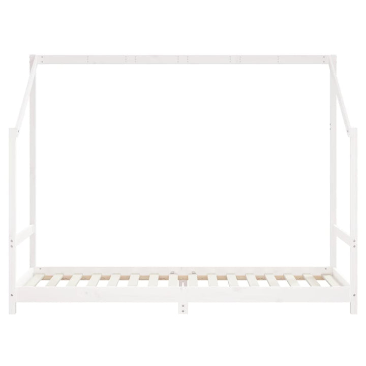 sengeramme til juniorseng 2x(80x200) cm massivt fyrretræ hvid