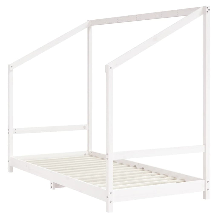sengeramme til juniorseng 2x(90x200) cm massivt fyrretræ hvid