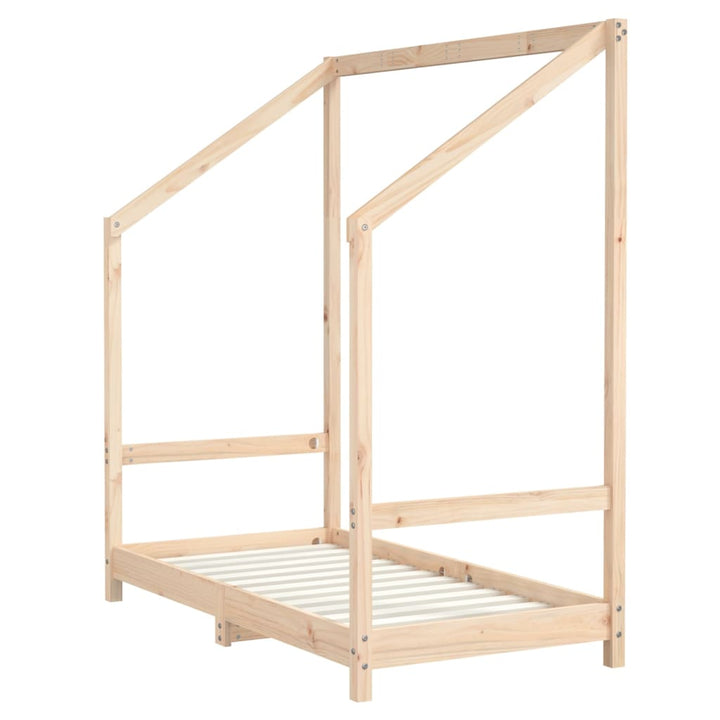 sengeramme til juniorseng 2x(70x140) cm massivt fyrretræ