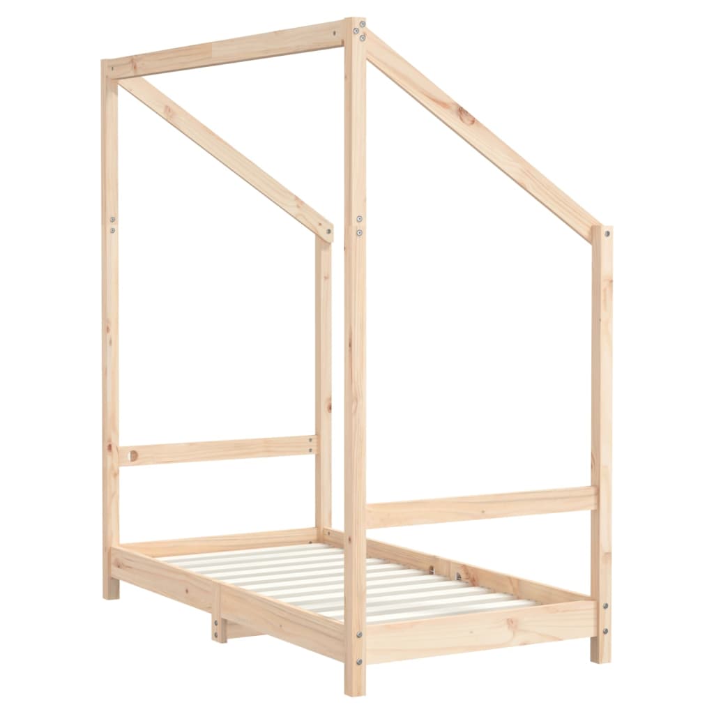 sengeramme til juniorseng 2x(70x140) cm massivt fyrretræ