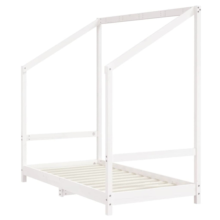 sengeramme til juniorseng 2x(80x160) cm massivt fyrretræ hvid